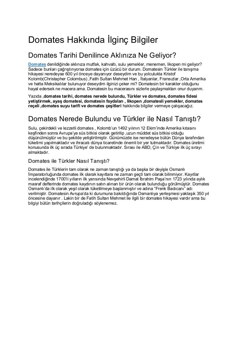 Domatesin Faydaları ve Besin Değerleri Domatesin Faydaları ve Besin Değerleri